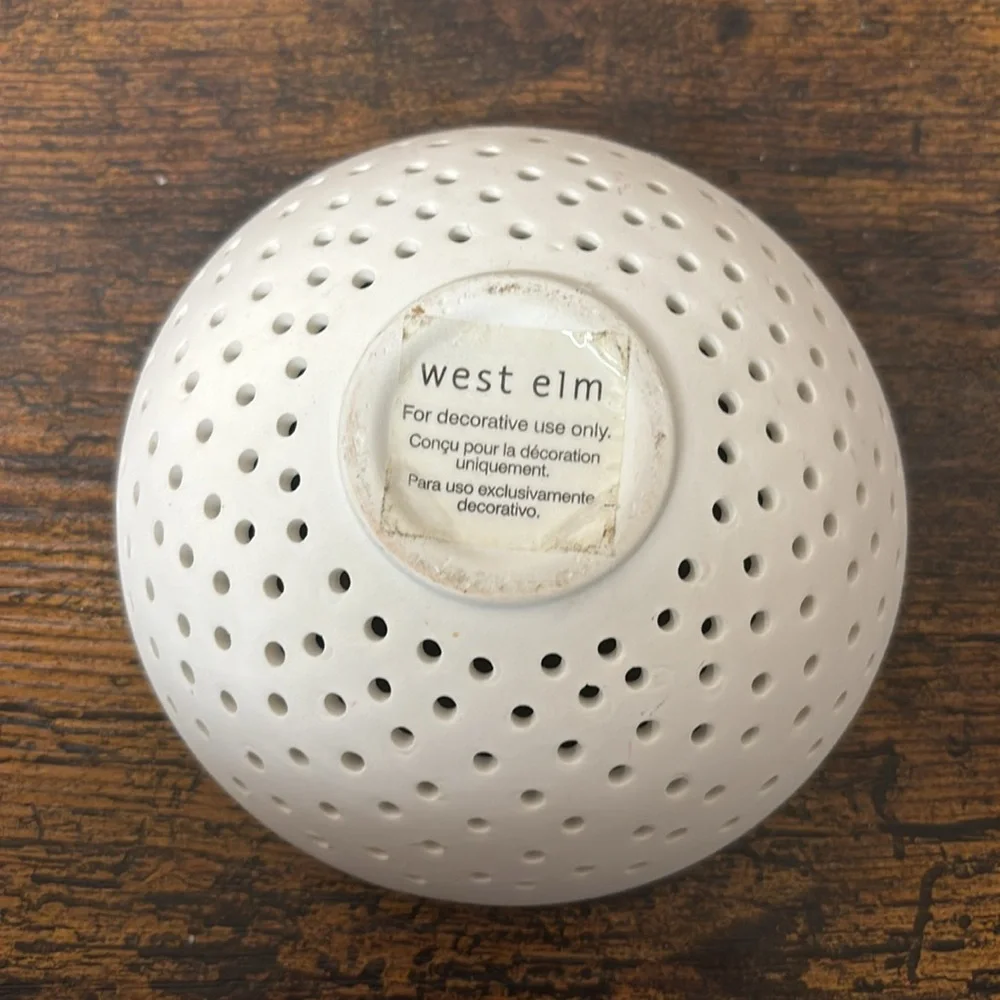 West Elm Matte Finish Pierced Trinket Dish